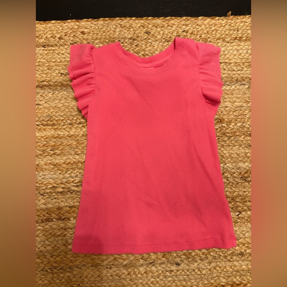 Cat & Jack Hot Pink Ruffle Sleeve T-Shitt